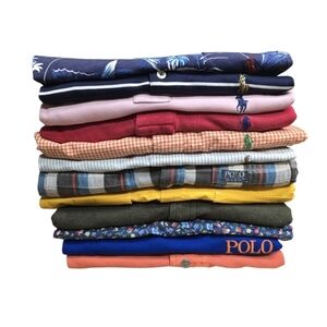 12pc Bundle Polo Ralph Lauren Long & Shirt Sleeves Button Down Shirts Sz S